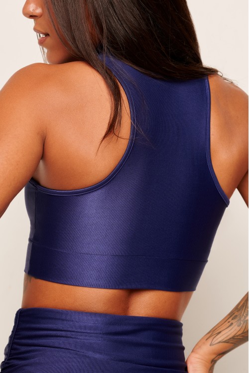 Top Navy com Zíper Essence