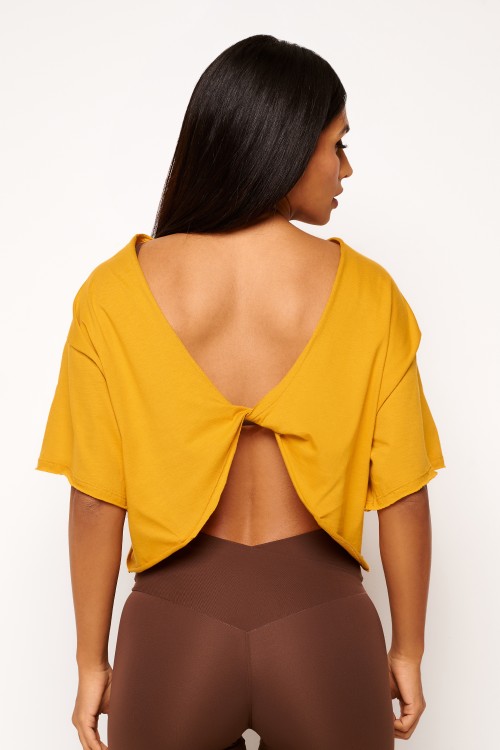 Blusa Mel de Algodão Twist Motion