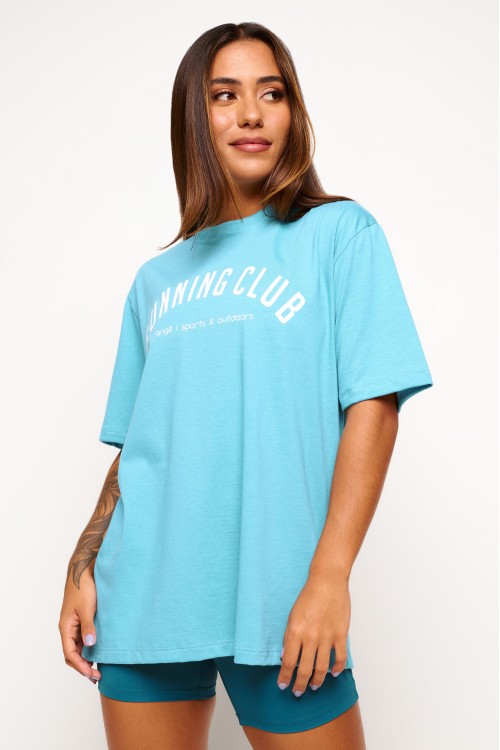Blusa Azul de Algodão Running Club