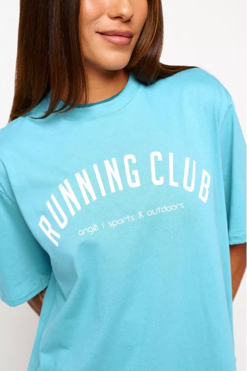 Blusa Azul de Algodão Running Club