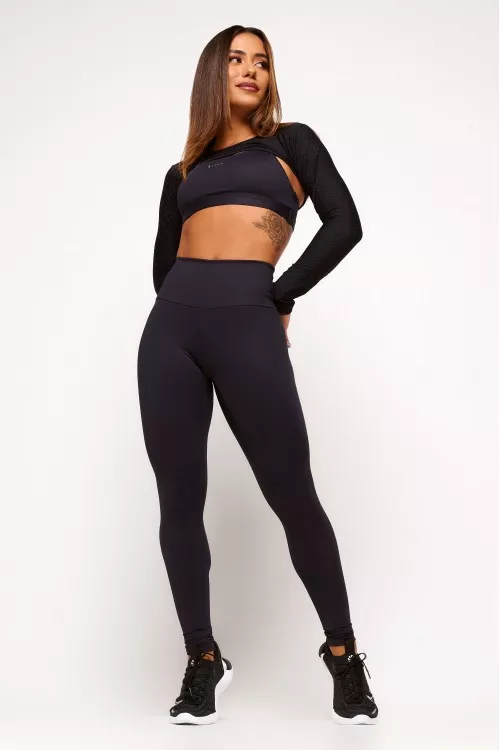 Calça Legging Tech-Run Preta E-Run