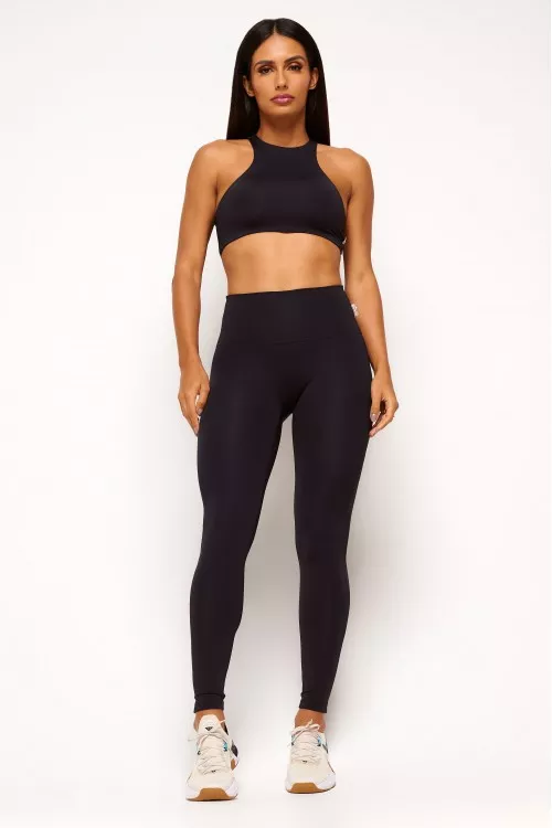 Calça Legging Preta sem costura frontal