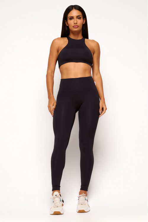 Calça Legging Preta sem costura frontal