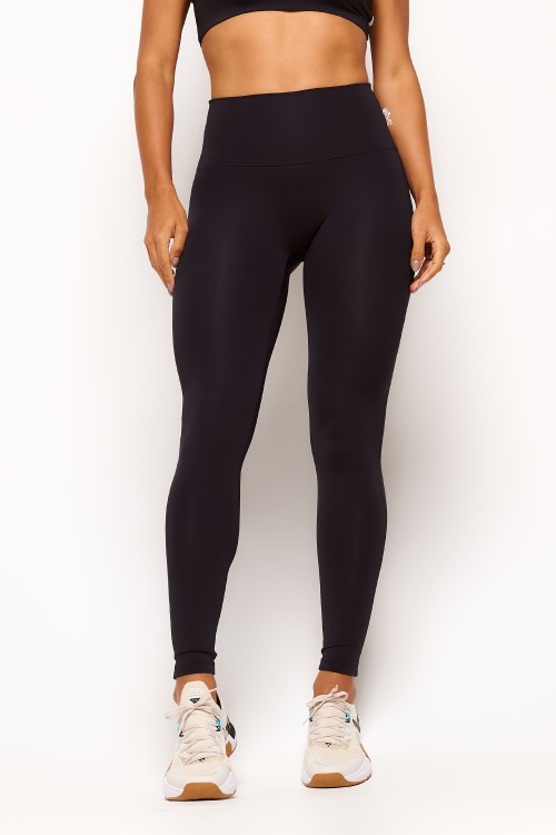 Calça Legging Preta sem costura frontal