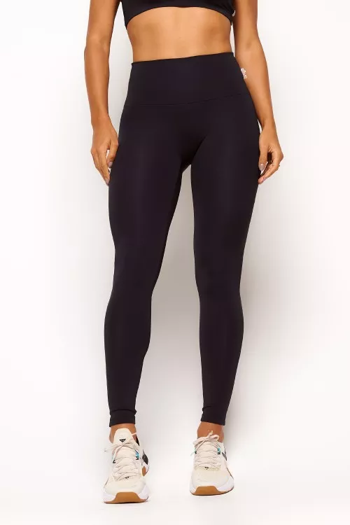 Calça Legging Preta sem costura frontal