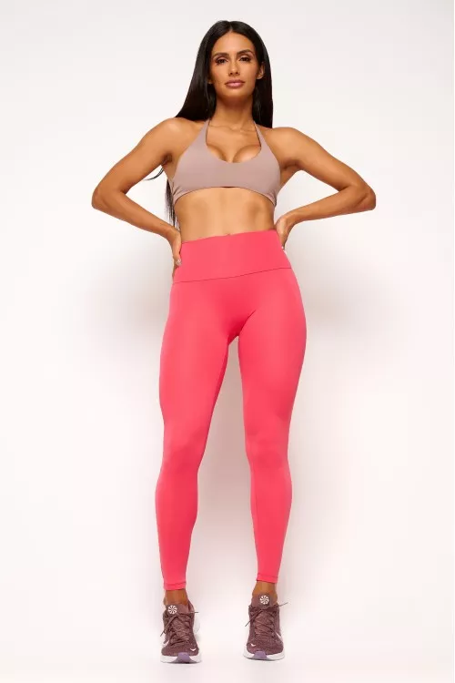 Calça Legging Goiaba sem costura frontal