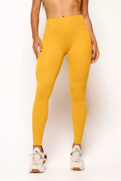Calça Legging Mel sem costura frontal