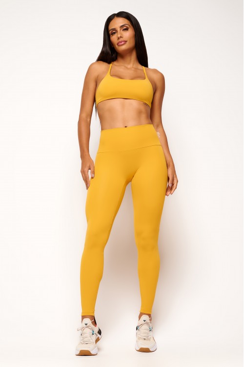 Calça Legging Mel sem costura frontal