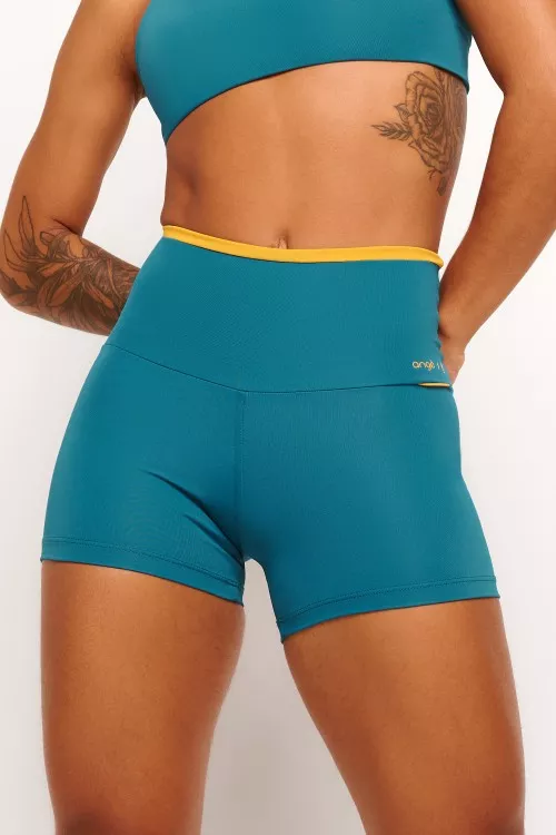 Short Azul Petróleo Angê Sports