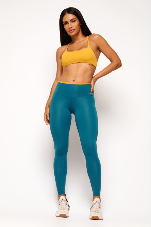 Calça Legging Azul Petróleo Angê Sports