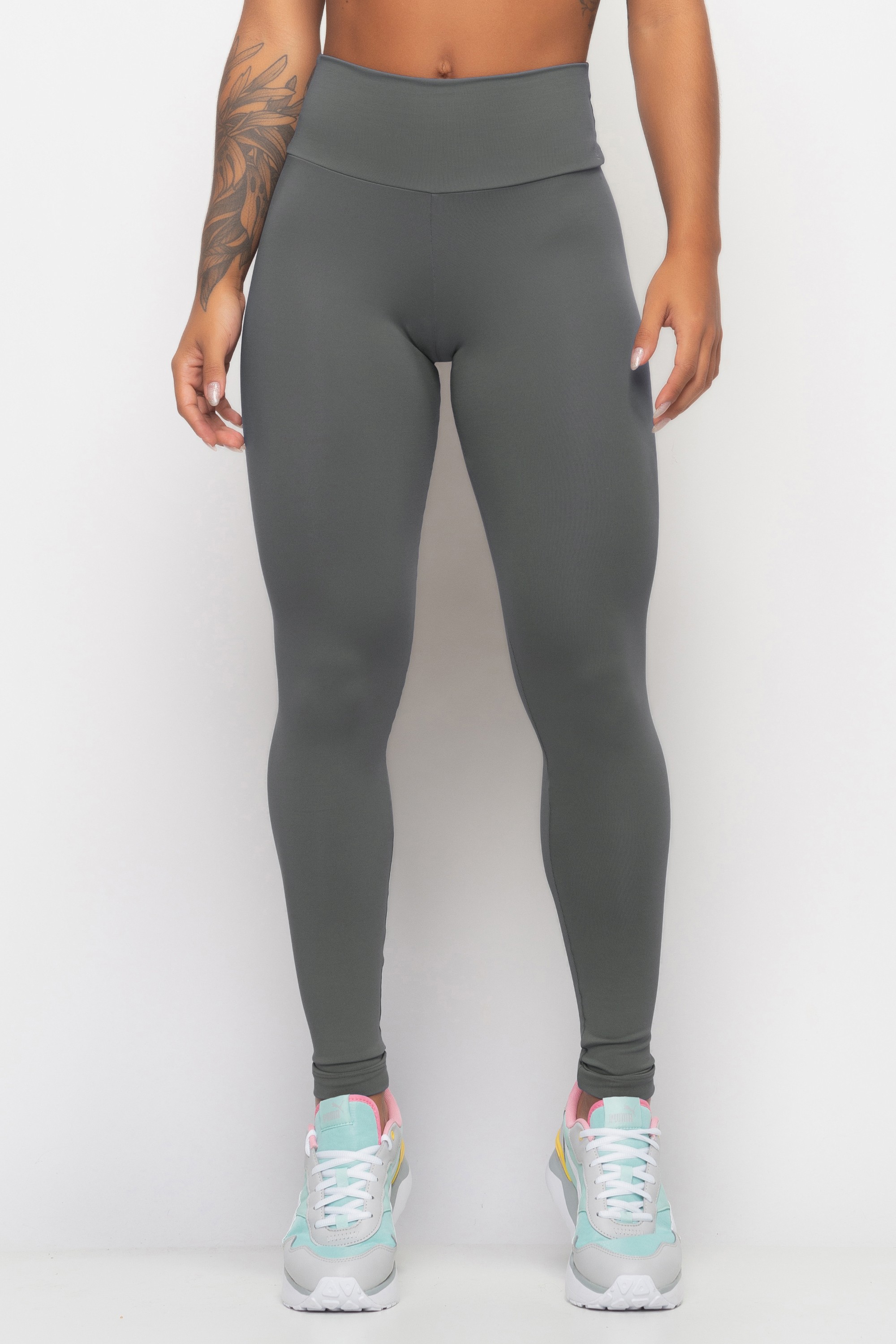 Calça Legging Feminina Cinza Basics