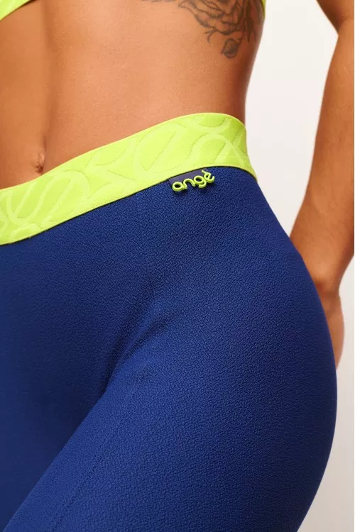 Calça Legging Marinho com Blackout Youth