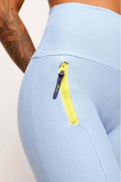 Calça Legging Azul com Blackout Neutral