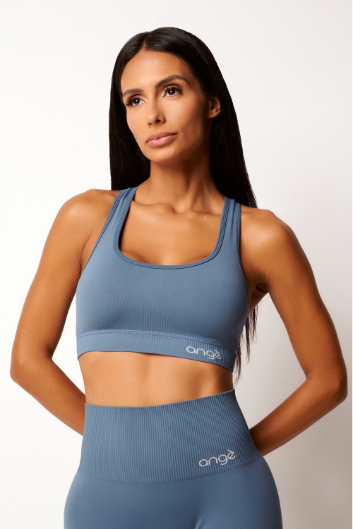 Top Nadador Seamless Azul Denim Ultra Fit