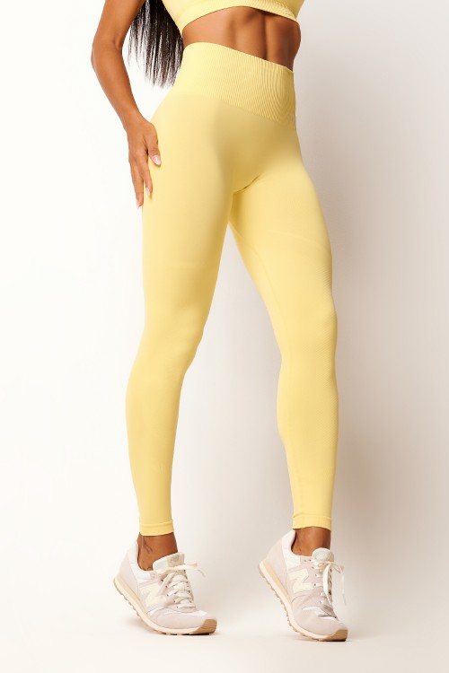 Calça Legging Seamless Amarela Ultra Fit