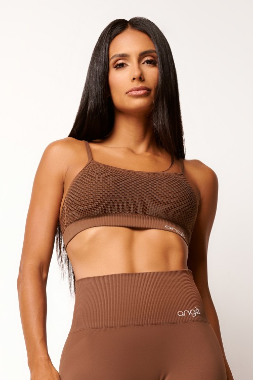 Top Seamless Marrom Body Boost