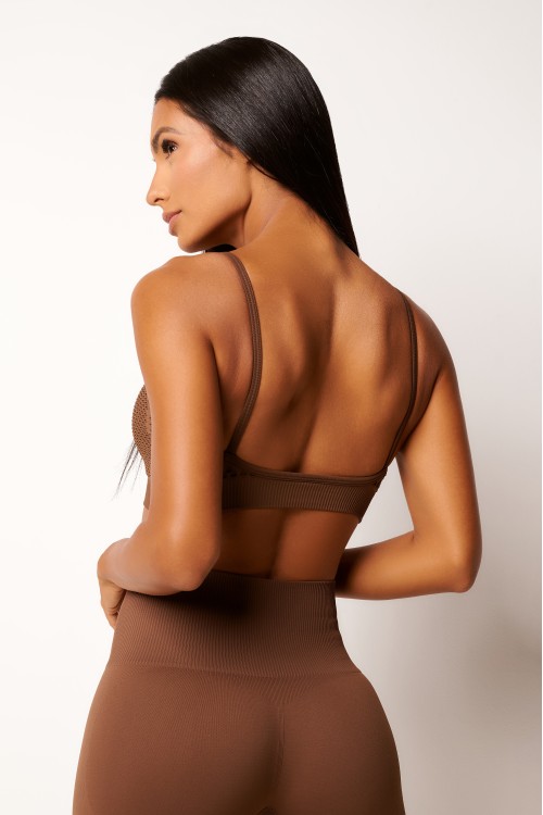 Top Seamless Marrom Body Boost