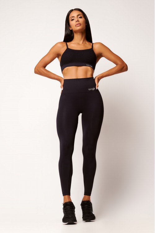 Calça Legging Seamless Preta Body Boost