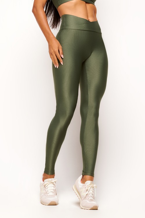 Calça Legging Croco Transpassada Essence