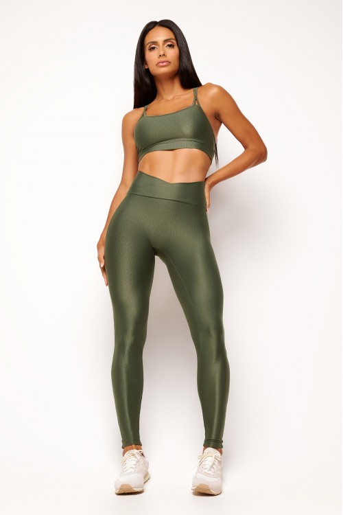 Calça Legging Croco Transpassada Essence