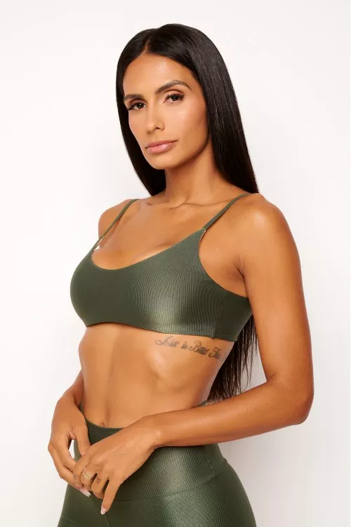 Top Croco Fit com Decote Essence