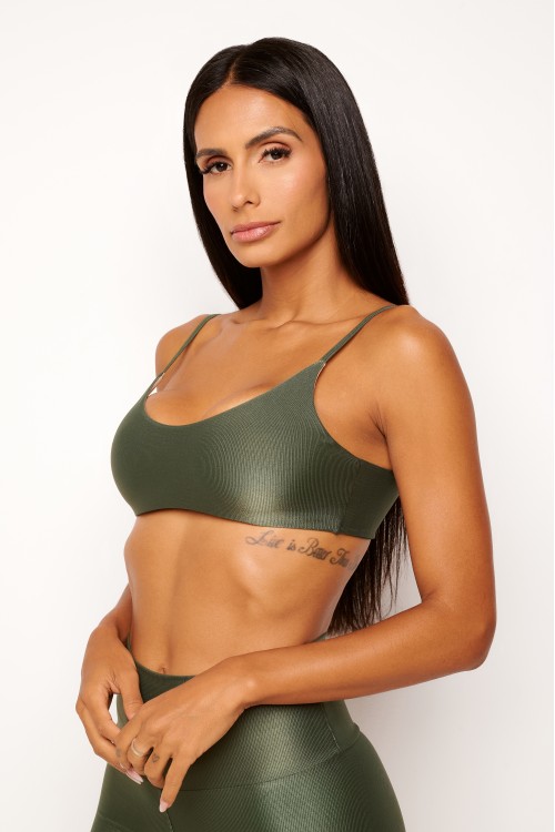 Top Croco Fit com Decote Essence
