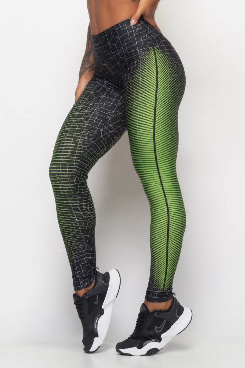 Calça Legging Feminina com Estampa Sublimada Pattern Neon