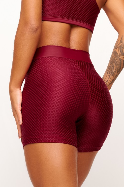 Short Carmin com textura Dedication