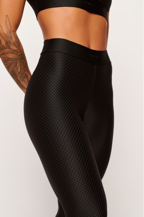 Calça Legging Preta com textura Dedication