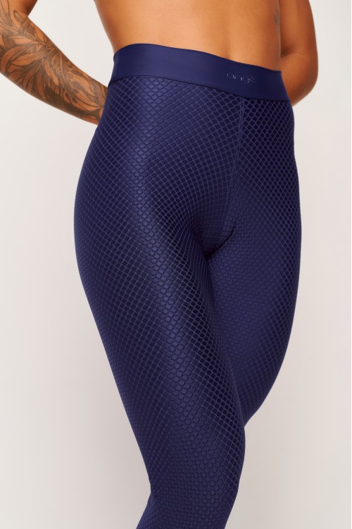 Calça Legging Marinho com textura Dedication