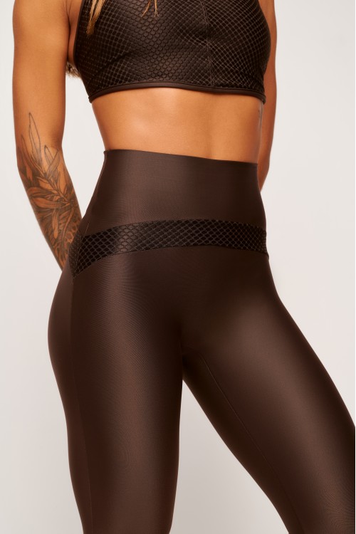 Calça Legging Marrom Athletique