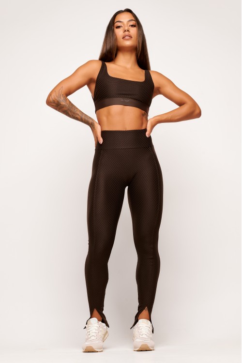 Calça Legging Marrom Stretch Out