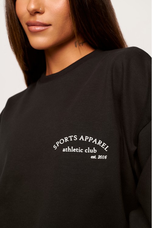 Casaco de Moletom Preto