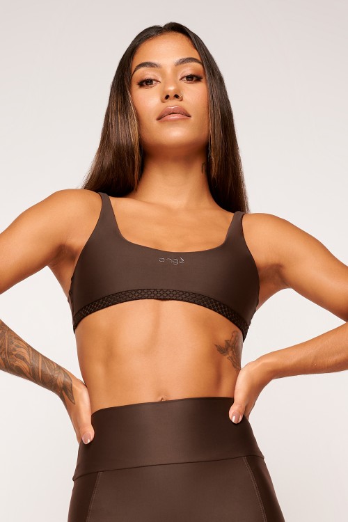 Top Marrom Dupla Face Athletique