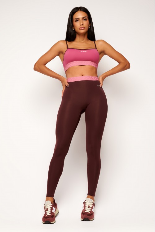 Calça Legging Vinho Stone