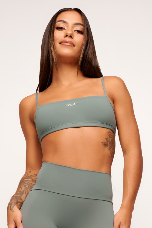 Top verde básico slim
