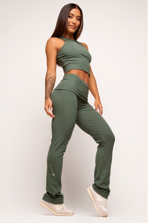 Calça Verde Canelada JetSet