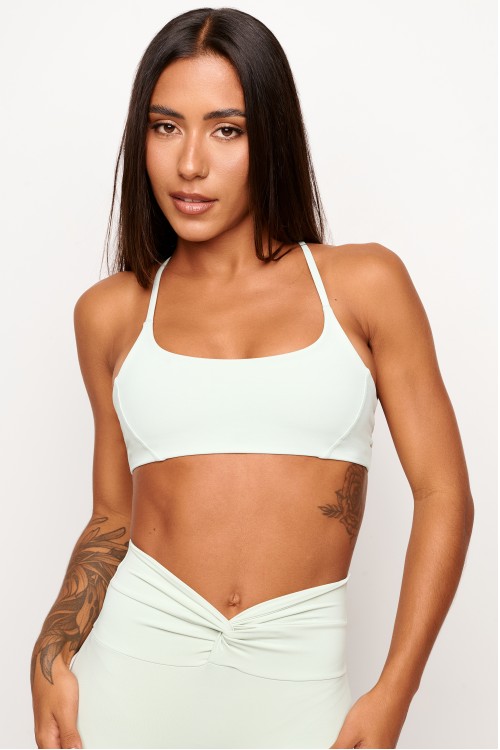 Conjunto top + short mint purecore
