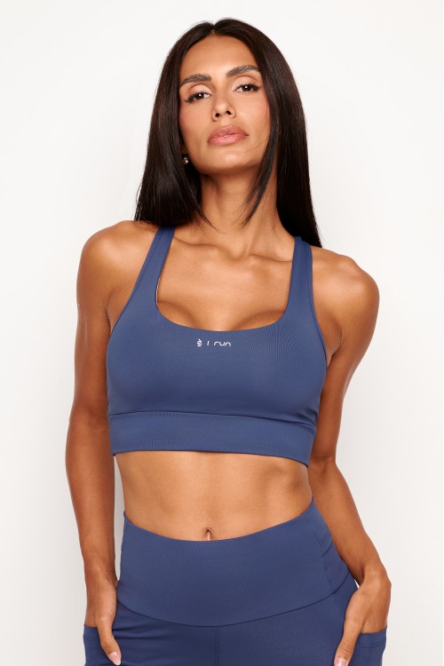 Top Azul Marinho Run Drop