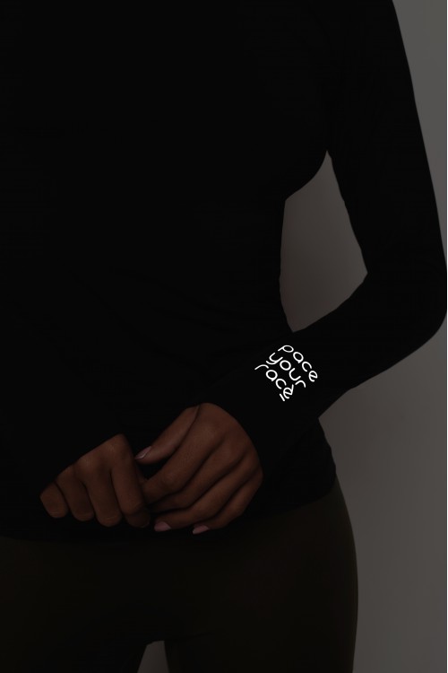 Blusa Manga Longa Preta Runner