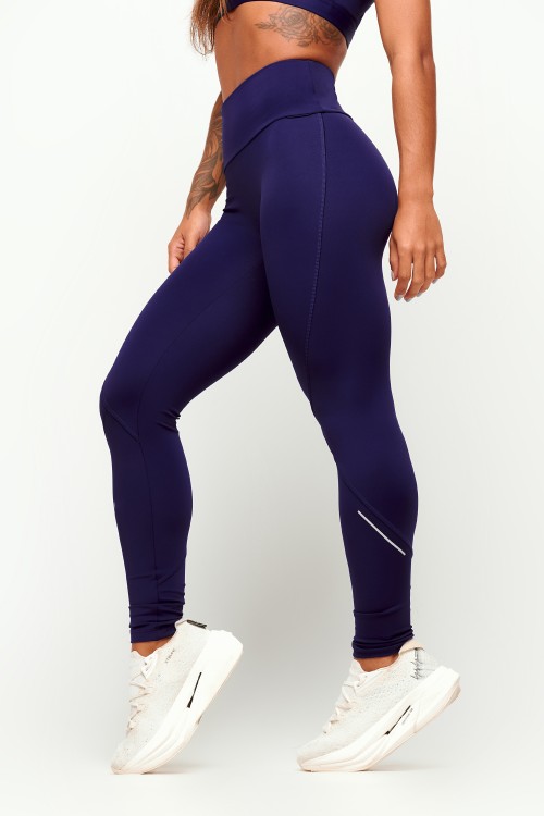 Calça Legging com bolso Azul Marinho Split
