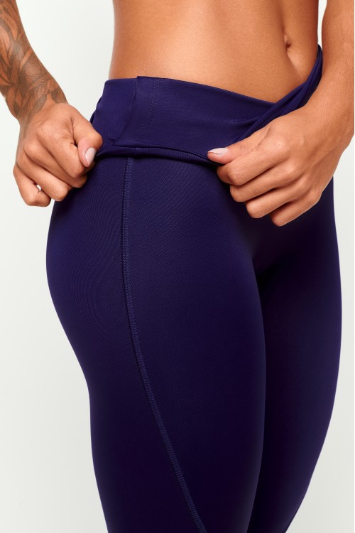Calça Legging com bolso Azul Marinho Split