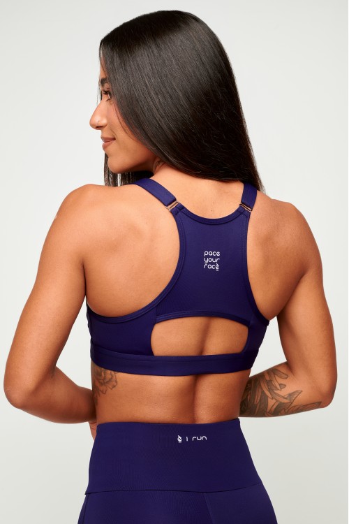 Top com bolso Azul Marinho Split