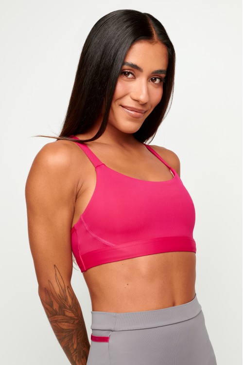 Top com bolso cereja split