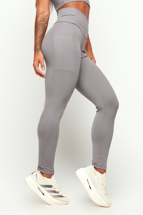 Calça Legging com bolso Cinza Pace