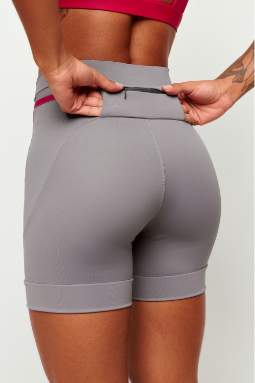 Short com bolso Cinza Tempo