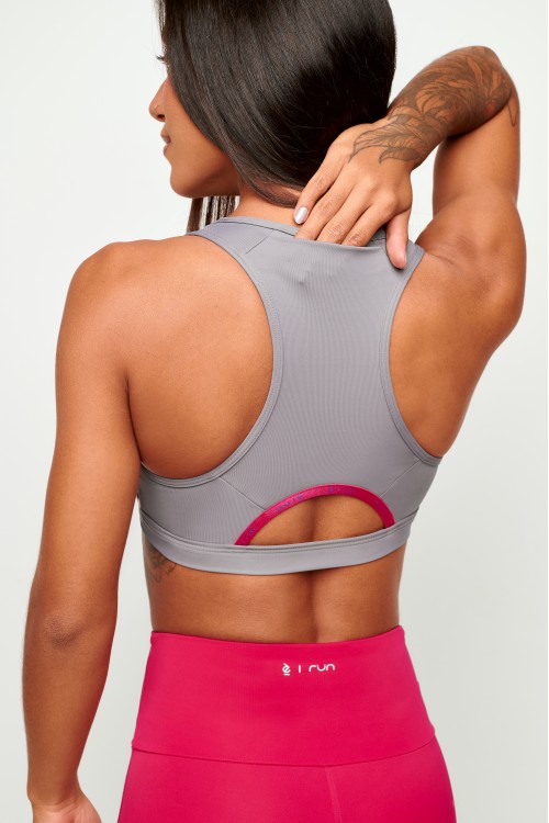 Top com bolso Cinza Tempo