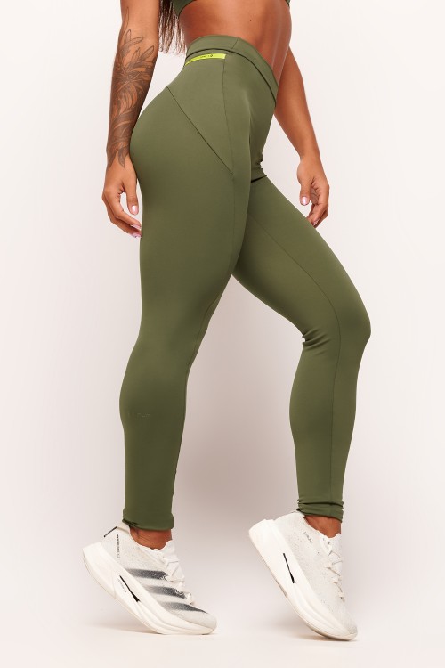 Calça Legging com bolso Verde Militar Tempo