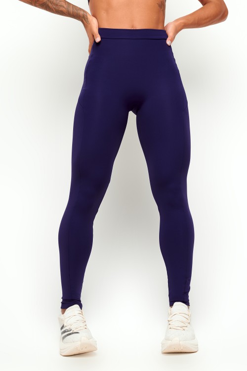 Calça legging com bolso azul marinho tempo