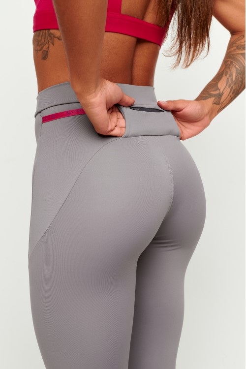 Calça Legging com bolso Cinza Tempo